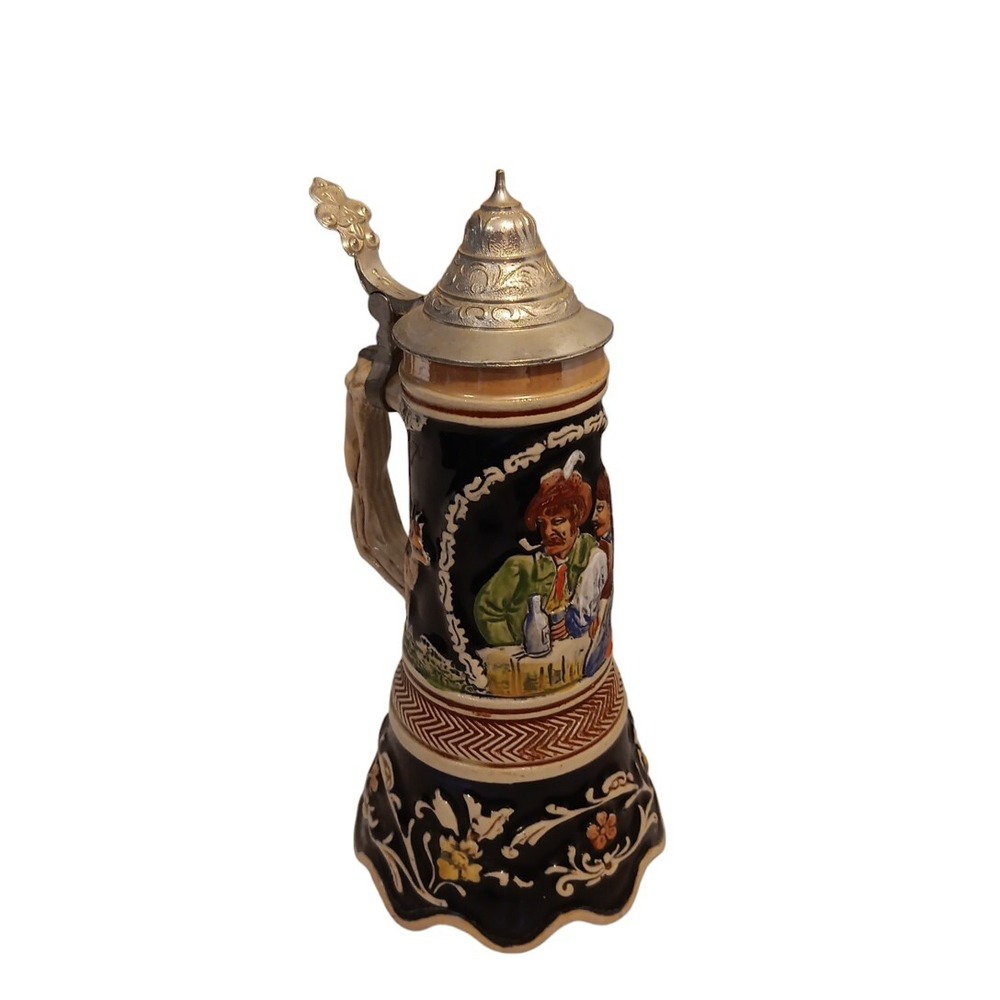 German Beer Stein Music Box Lost My Heart in Heidelberg Vtg Collectible 7.75"t